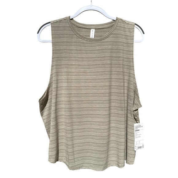NWT Athleta Cloudlight Striped Muscle Tank 1X Lightweight Relaxed Fit Top - Picture 4 of 8